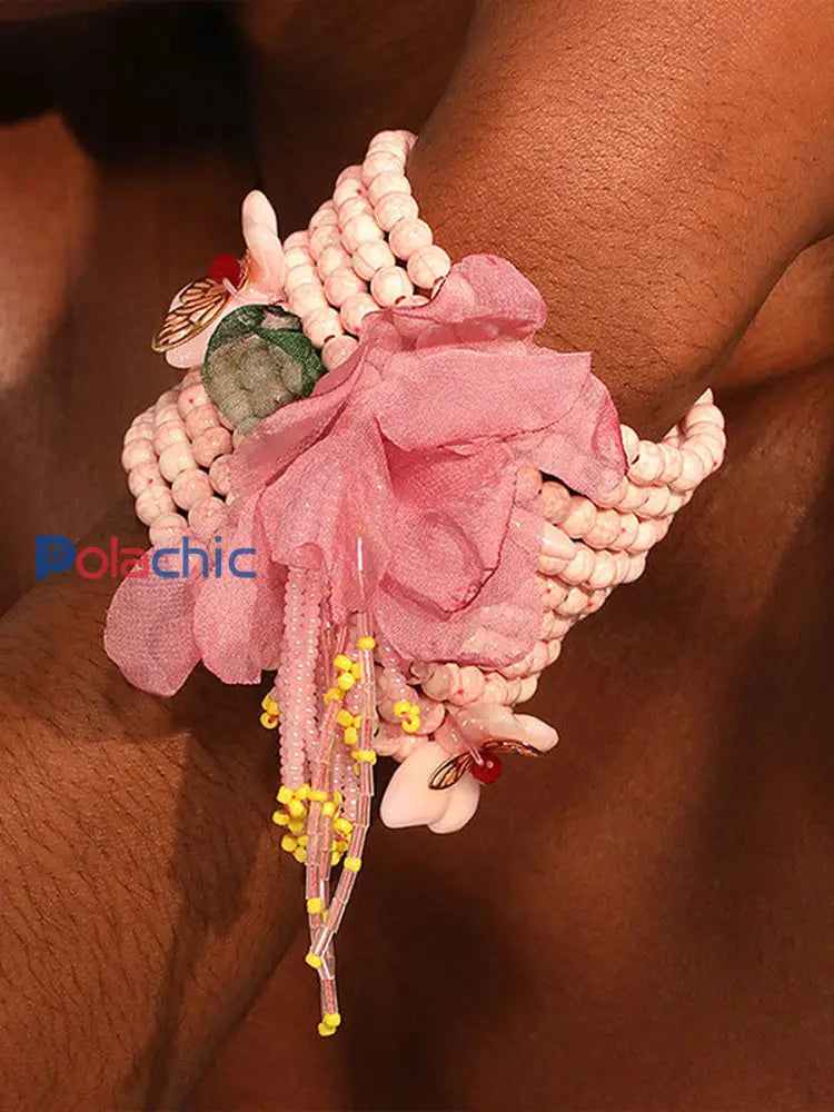 Bracelet Cancer du sein Rose Femme Rose / ONE