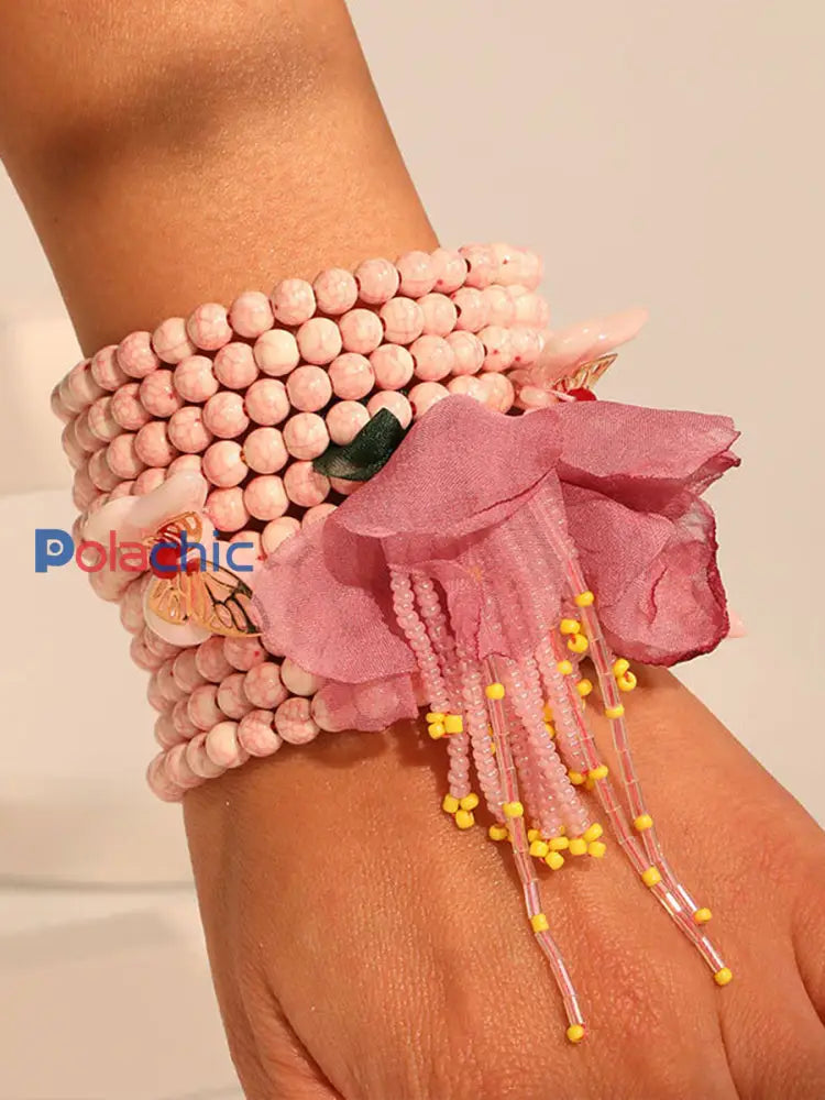 Bracelet Cancer du sein Rose Femme Rose / ONE