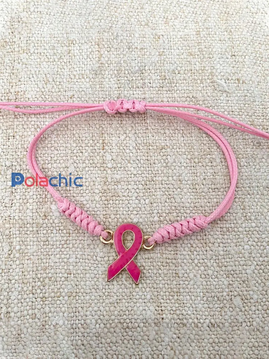 Bracelet Femme Rose Cancer Du Sein Ajustable Rose / ONE