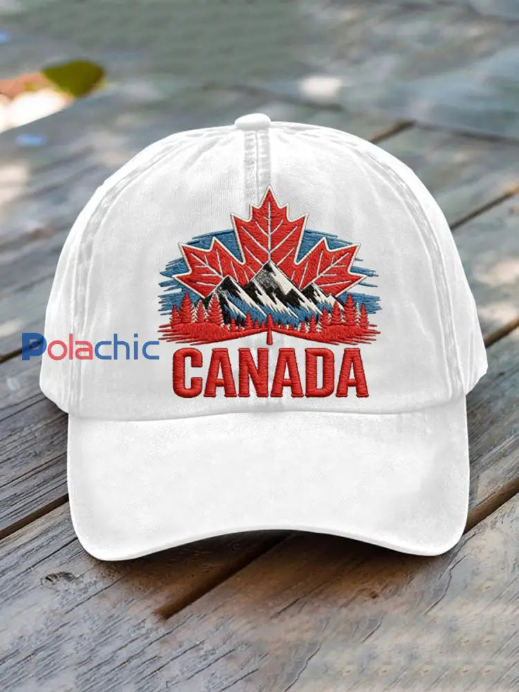 CANADA Casquette unisexe décontractée imprimée Blanc / ONE