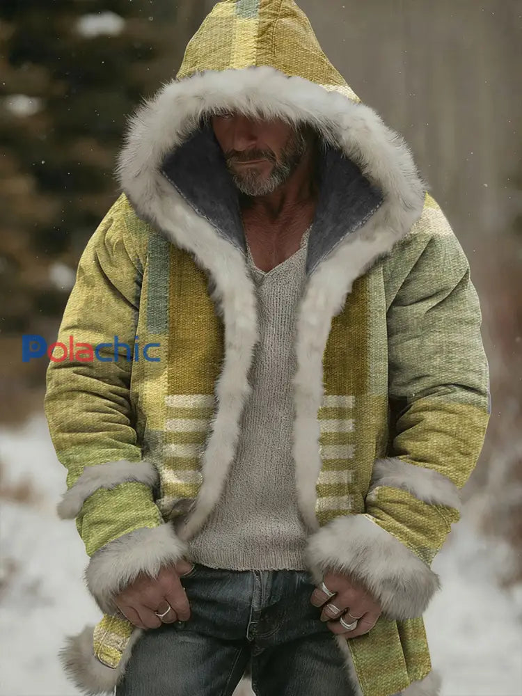 Cardigan à capuche géométrique Art Homme couleur mélangée / S