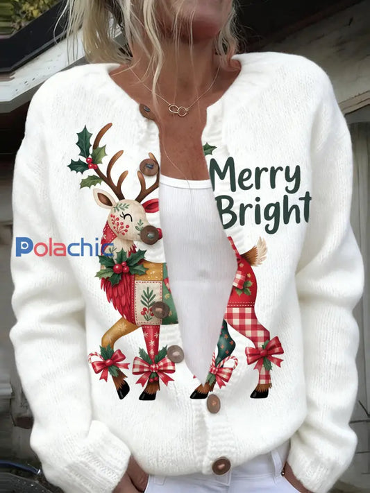 Cardigan de Noël Imprimé Animal Femme A / S
