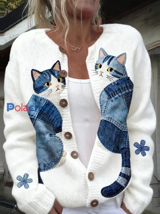 Cardigan de Noël Imprimé Animal Femme A / S