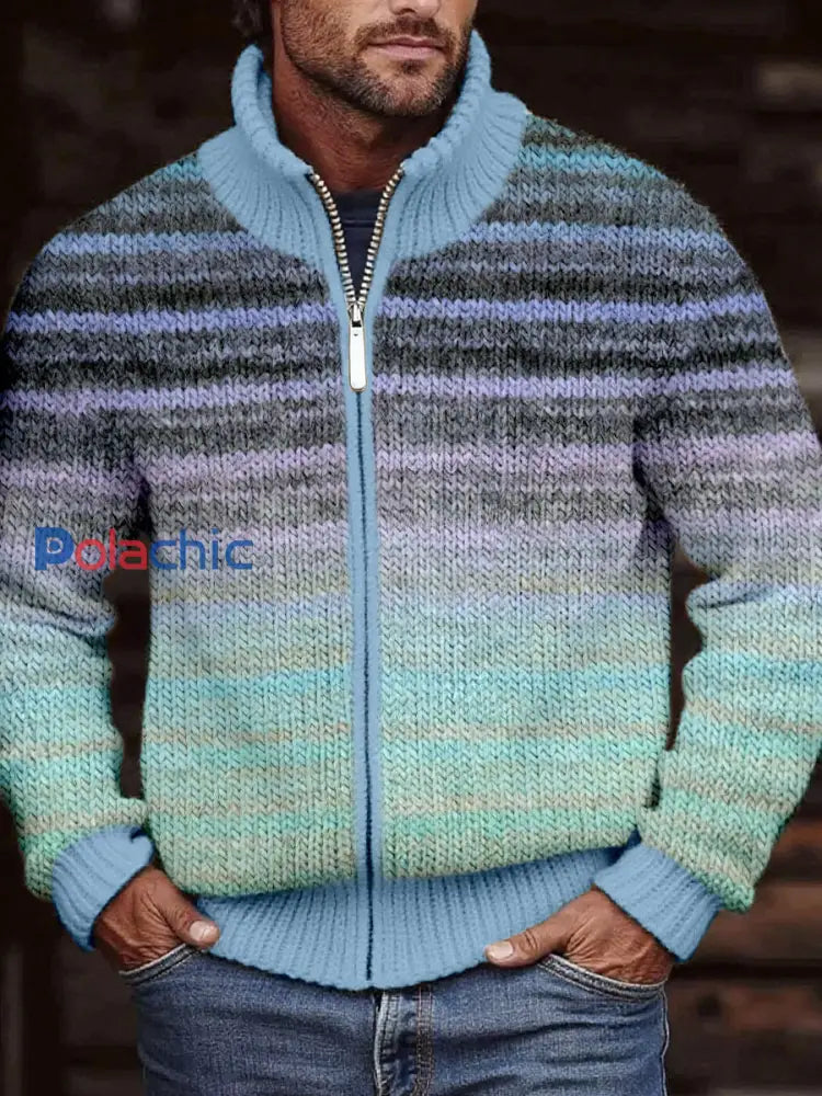 Cardigan en tricot confortable de couleur pastel pour hommes comme image / S