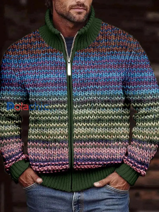 Cardigan en tricot vintage confortable pour hommes comme image / S