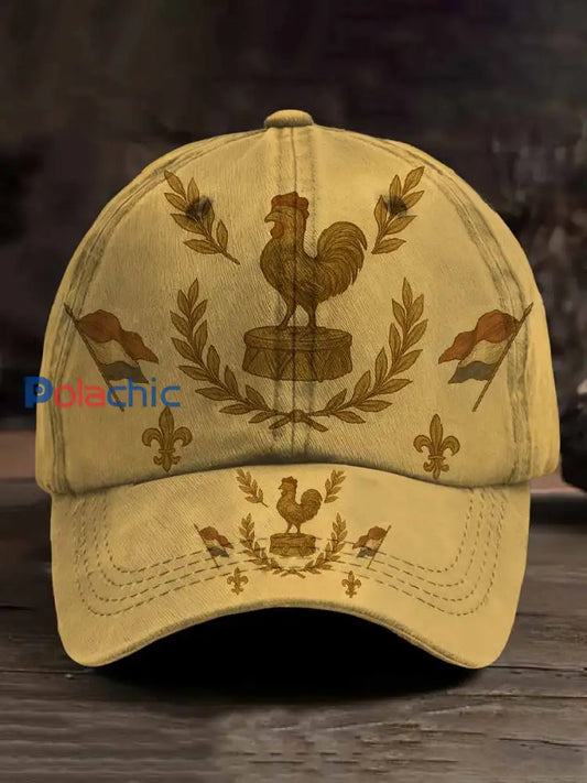 Casquette De Baseball Vintage Avec Motif Français comme image / S