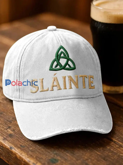 Casquette unisexe décontractée imprimée Saint-Patrick Blanc / ONE
