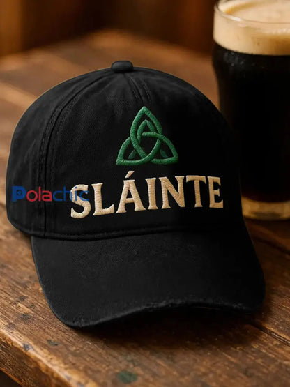 Casquette unisexe décontractée imprimée Saint-Patrick Noir / ONE