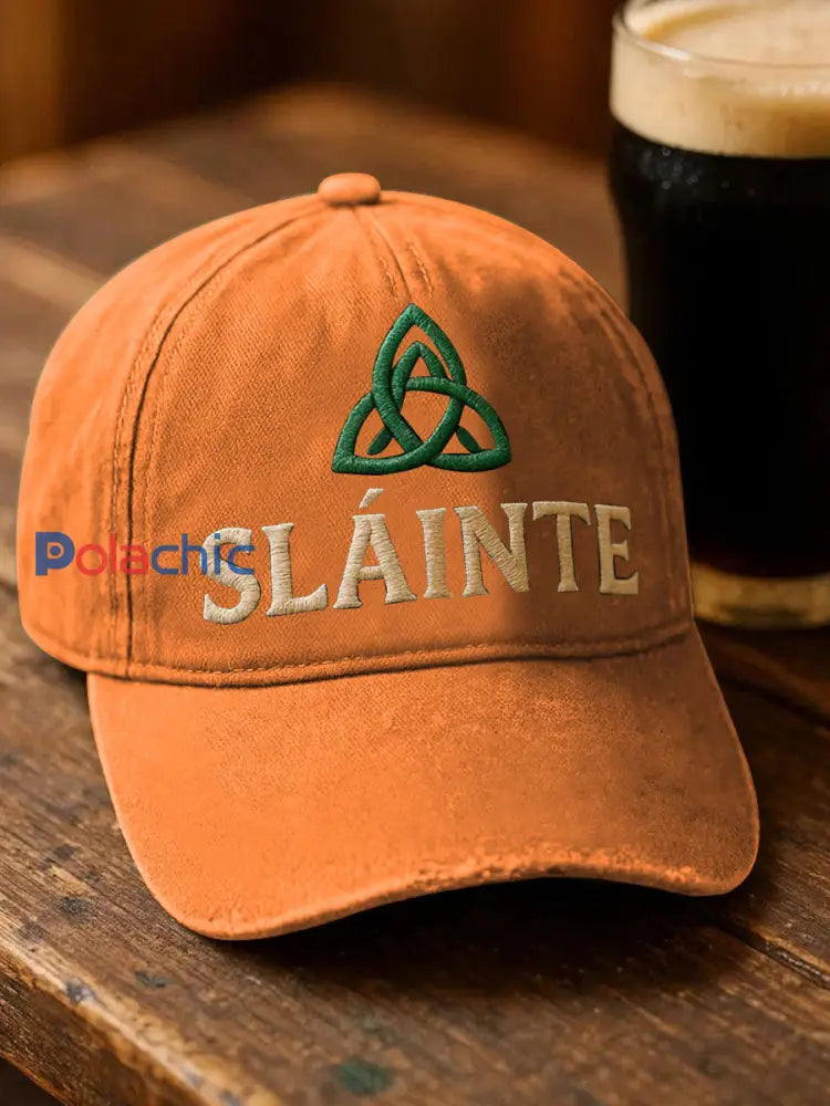 Casquette unisexe décontractée imprimée Saint-Patrick Orange / ONE