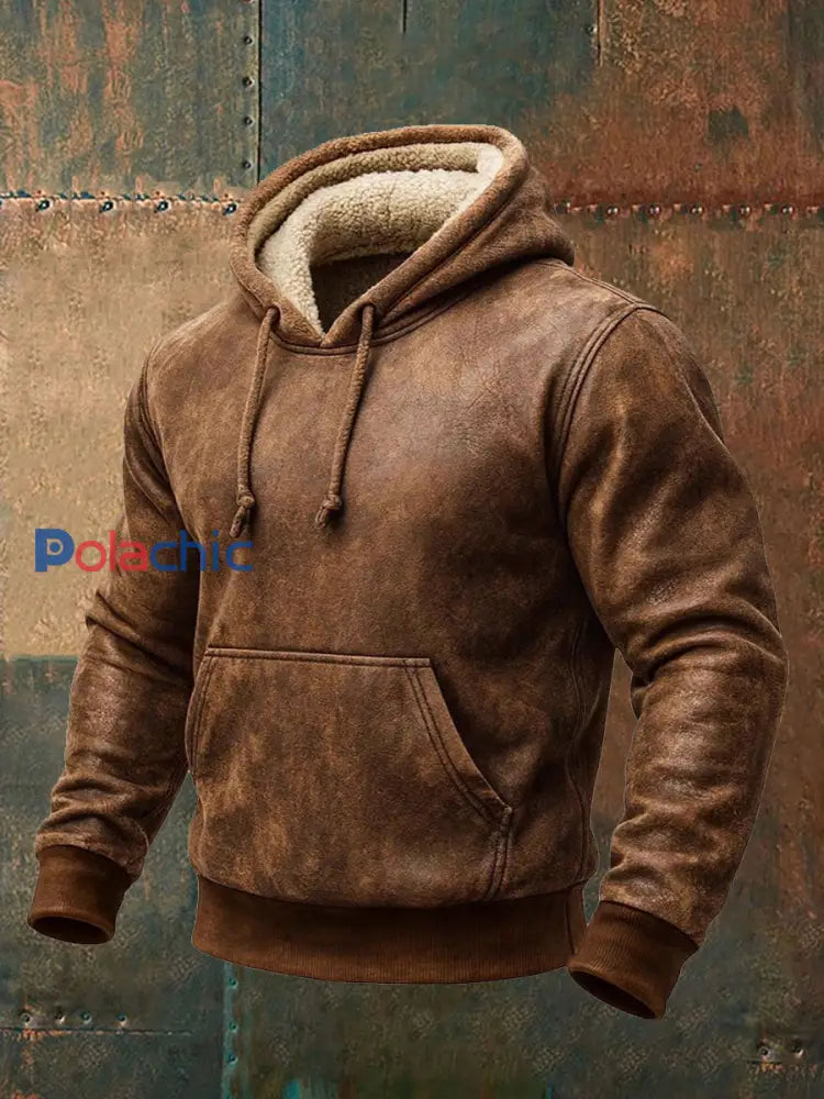 Chandail à capuchon Retro Warm Outdoor Homme