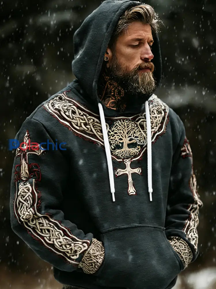Chandail à capuchon Viking Homme comme image / S