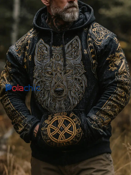 Chandail à capuchon Viking Homme comme image / S