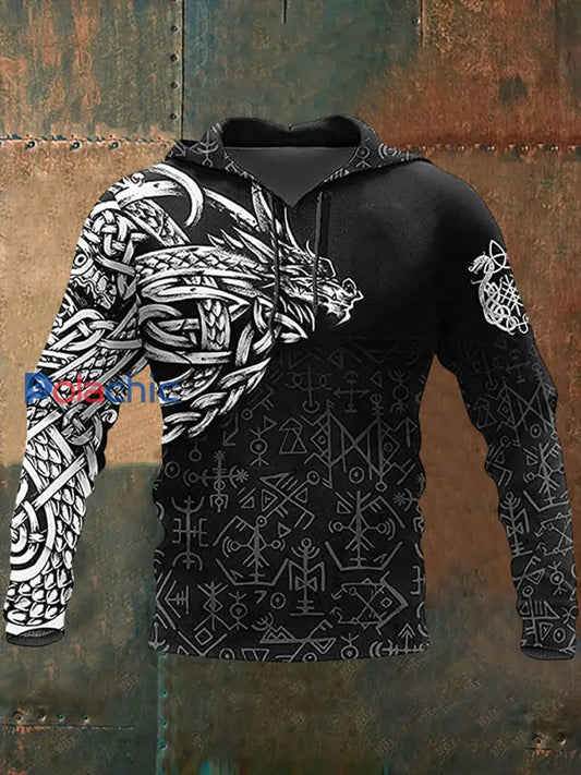 Chandail à capuchon Viking Homme Noir / S