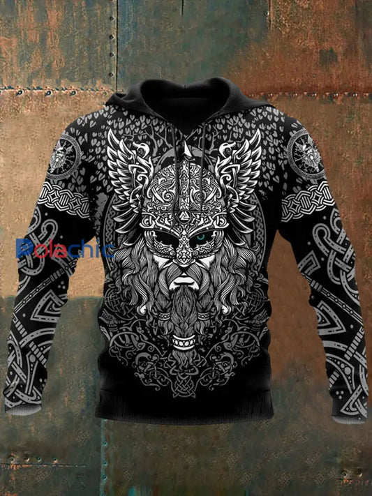 Chandail à capuchon Viking Homme Noir / S