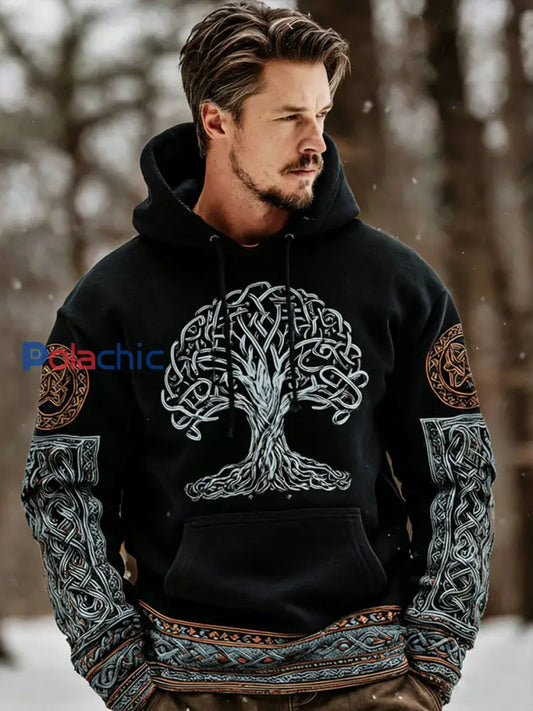 Chandail à capuchon Viking Homme Noir / S