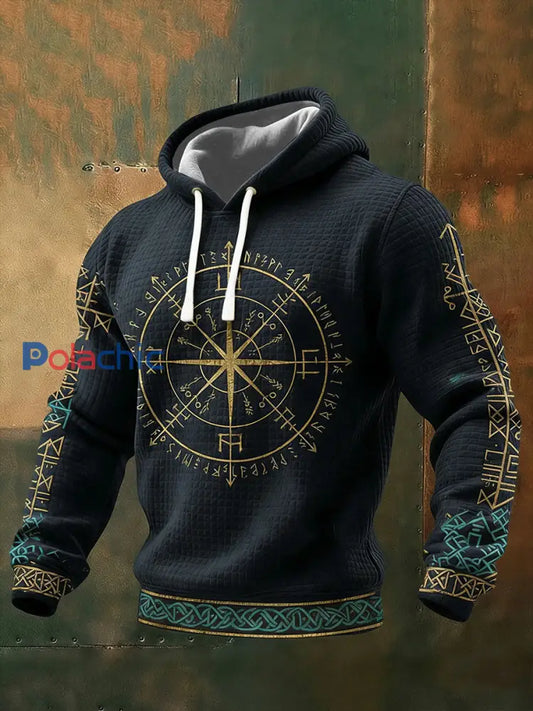 Chandail à capuchon Viking Waffle Knit Homme Bleu Marine / S