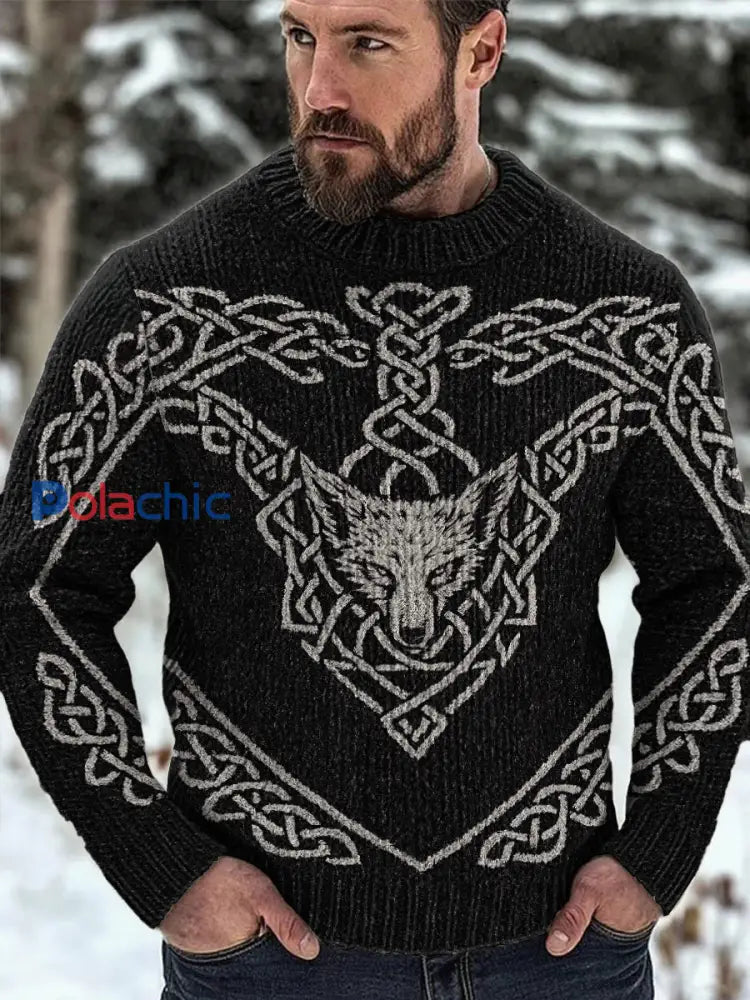 Chandail Viking pour hommes Noir / S