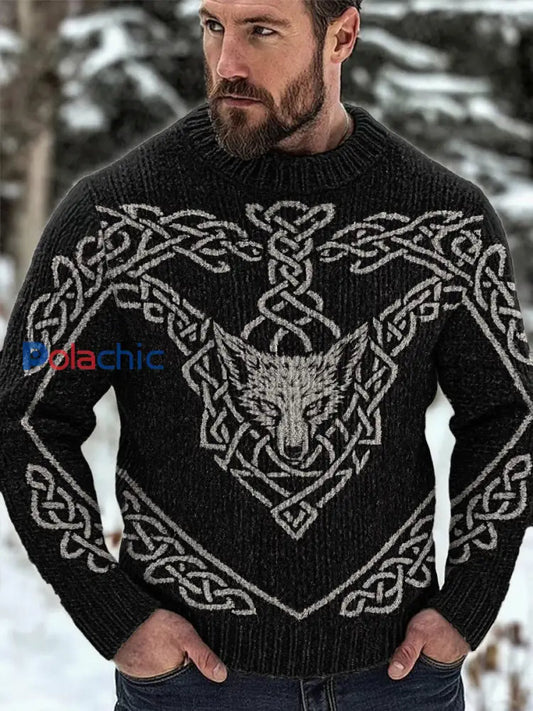Chandail Viking pour hommes Noir / S