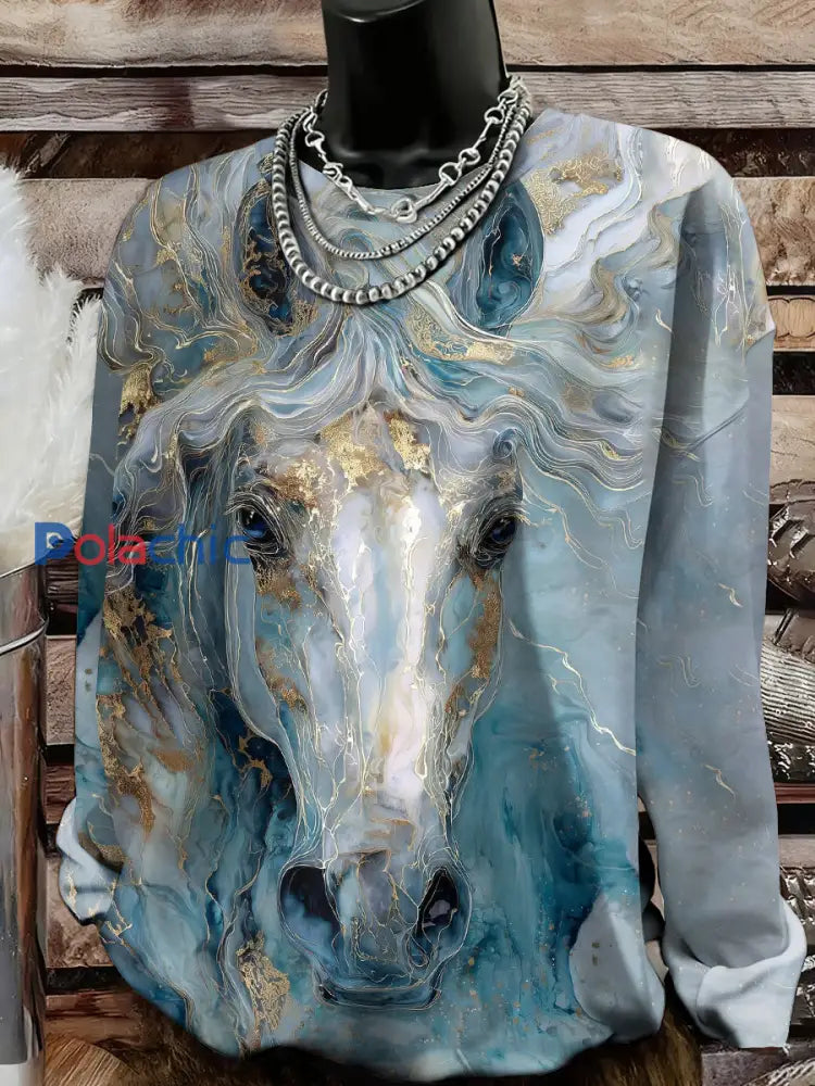 Chandail Western Horse Art Femme comme image / S