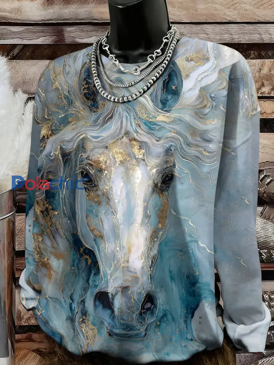 Chandail Western Horse Art Femme comme image / S