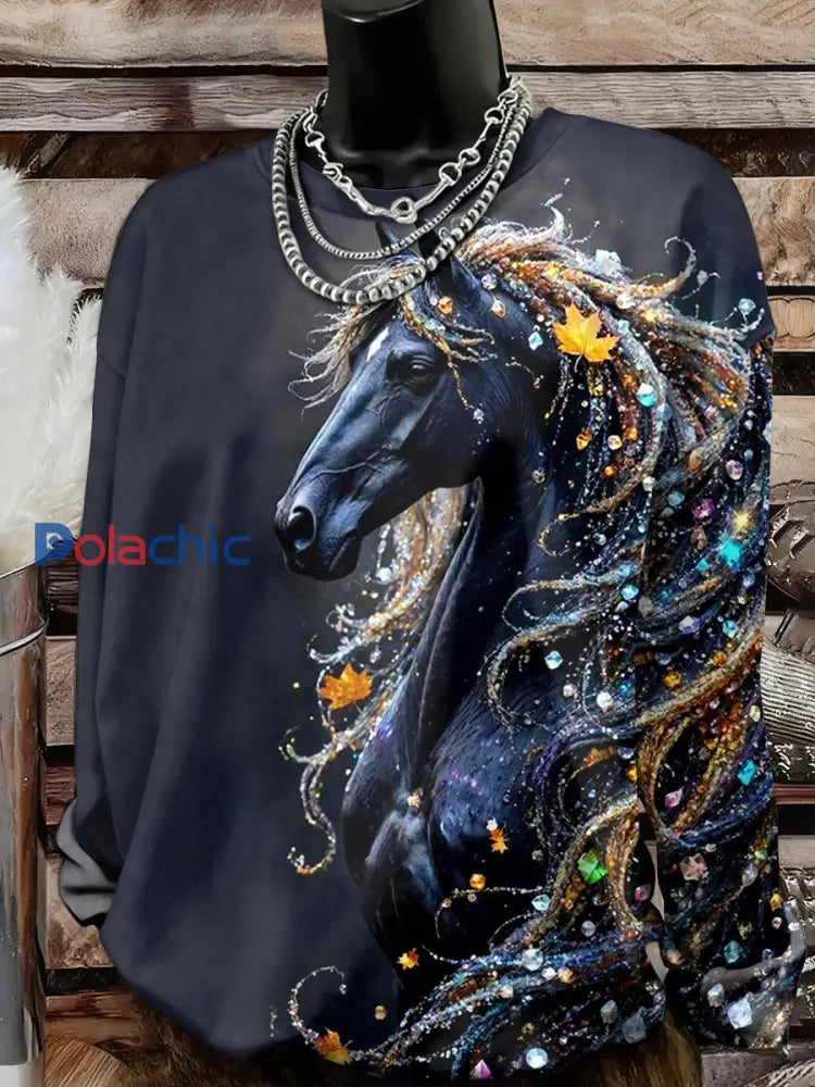 Chandail Western Horse Art Femme comme image / S