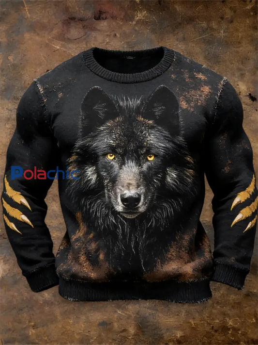 Chandail Wolf Imitation Homme comme image / S