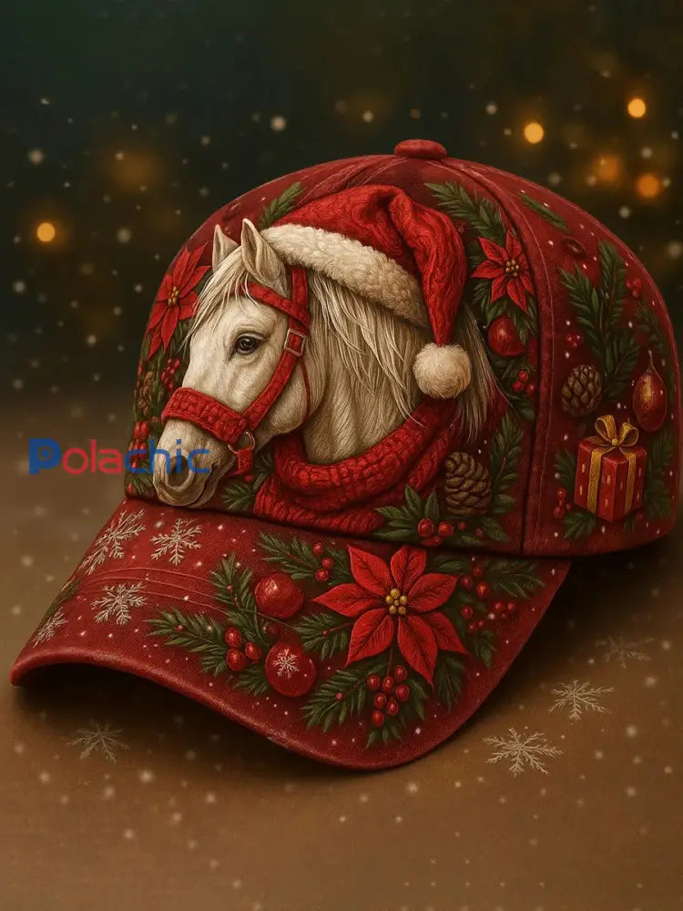 Chapeau d’art de cheval de Noël Rouge / UN