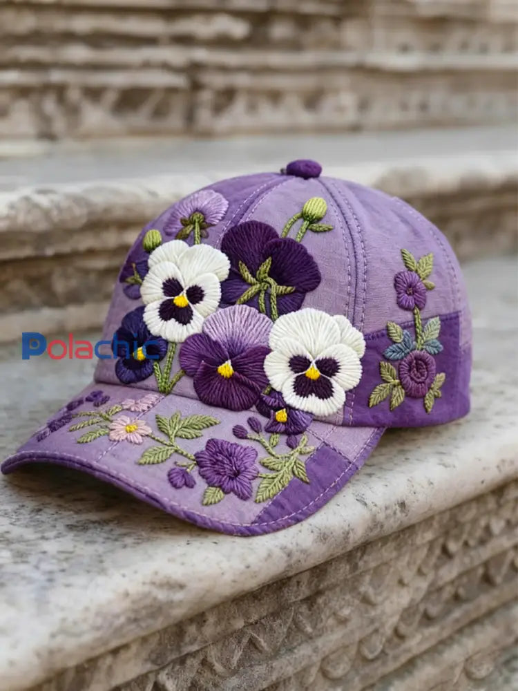 Chapeau de Pansy Décontracté Unisexe Dégradé Violet Violet / UN