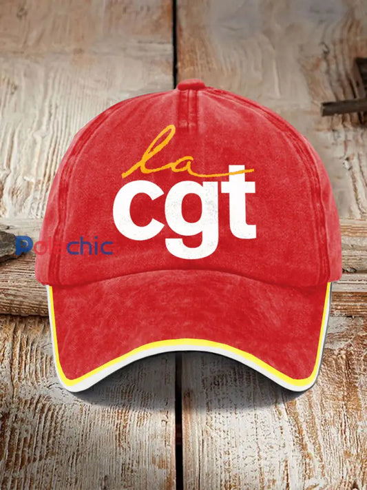 Chapeau Design CGT Resort Confédération Générale du Travail Unisexe Rouge / ONE