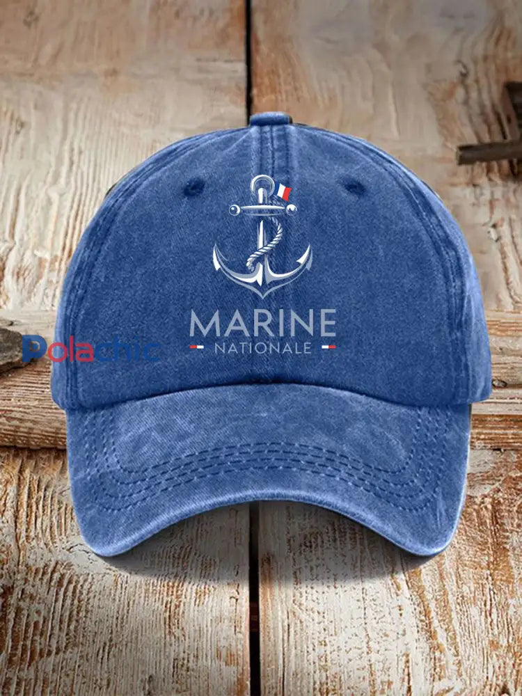 Chapeau imprimé Marine Nationale Unisexe Bleu / JM