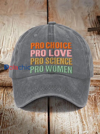 Chapeau imprimé Pro Choice Unisexe Gris / ONE