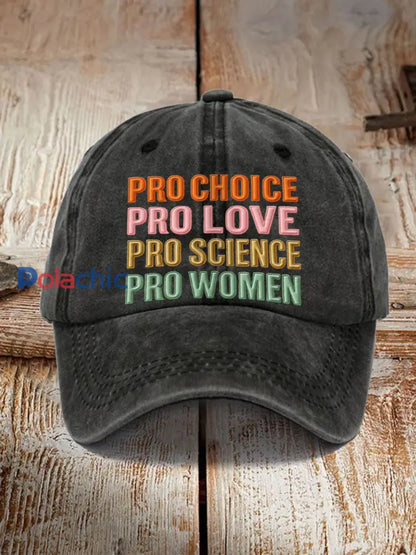 Chapeau imprimé Pro Choice Unisexe Noir / ONE