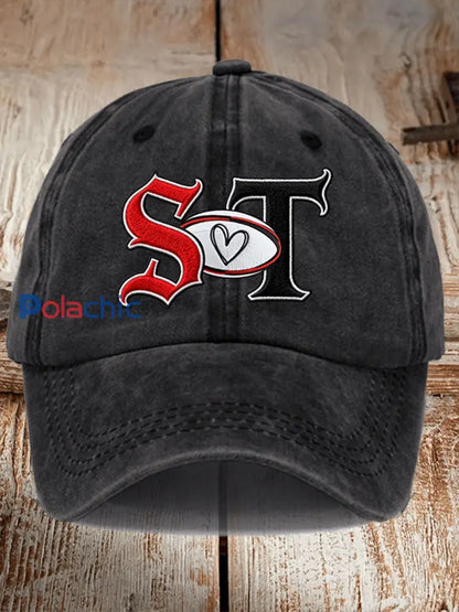 Chapeau Rugby Imprimé Unisexe Noir / ONE