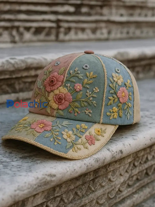 Chapeau unisexe imprimé fleurs de sensibilisation au cancer du sein comme image / ONE