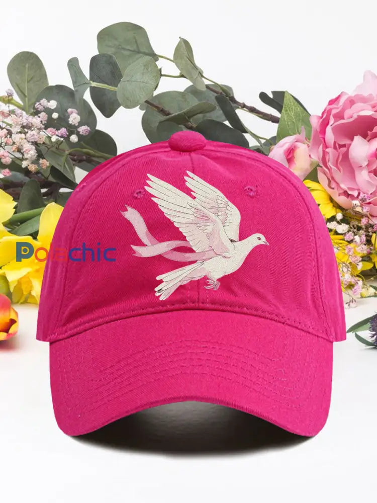 Chapeaux neutres de cancer du sein de pigeon rose Rose Rouge / ONE