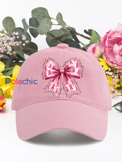 Chapeaux unisexes de cancer du sein d’arc rose Rose / ONE