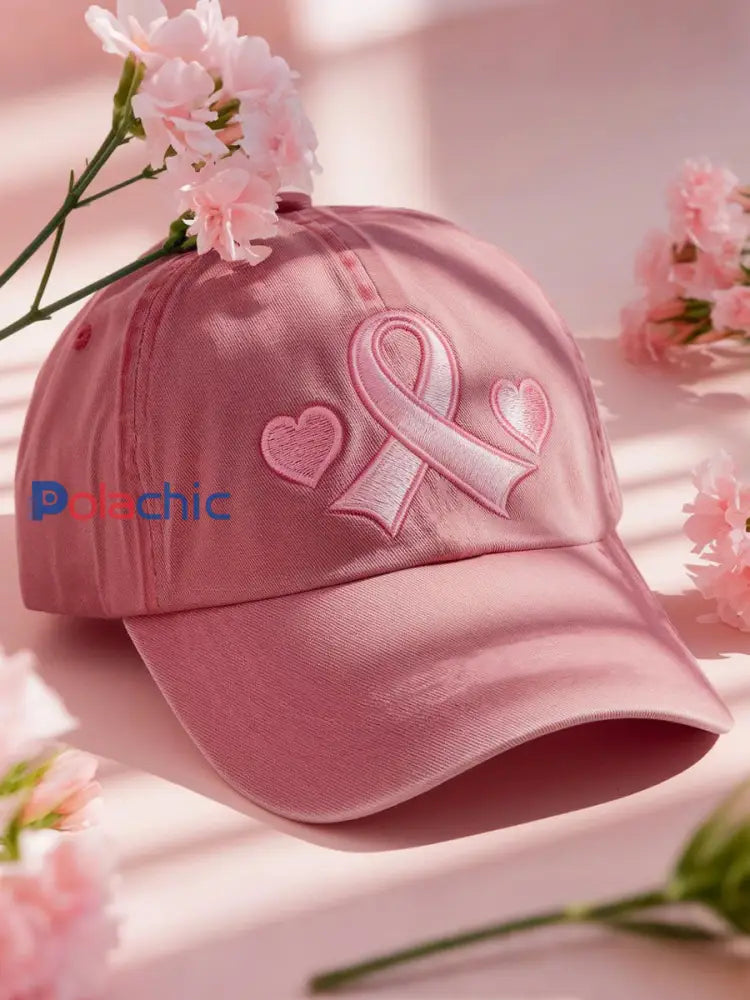 Chapeaux unisexes de ruban rose de conscience de cancer du sein Rose / ONE