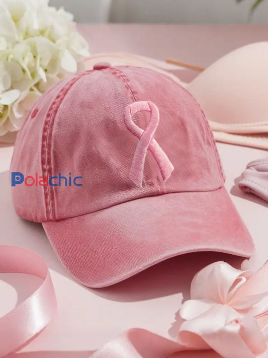 Chapeaux unisexes de ruban rose de conscience de cancer du sein Rose / ONE