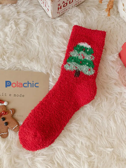 Chaussettes de Noël en peluche unisexe comme image / UN