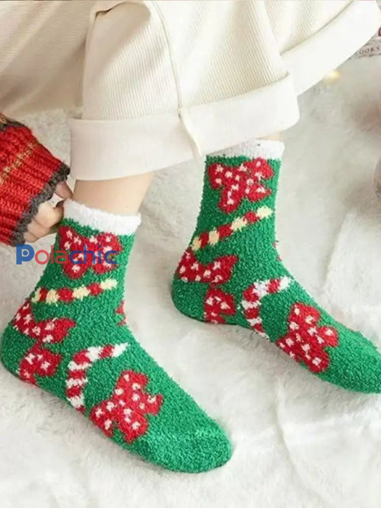 Chaussettes de Noël en peluche unisexe image 1 / UN