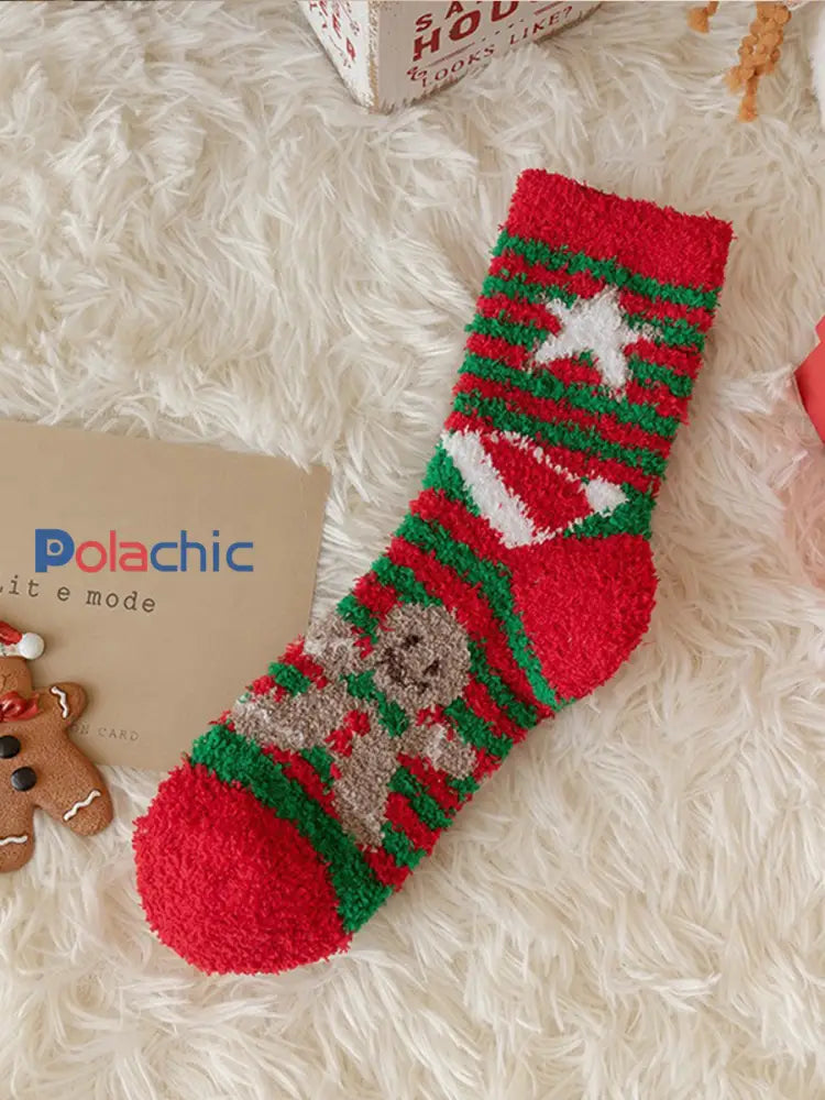 Chaussettes de Noël en peluche unisexe image 1 / UN