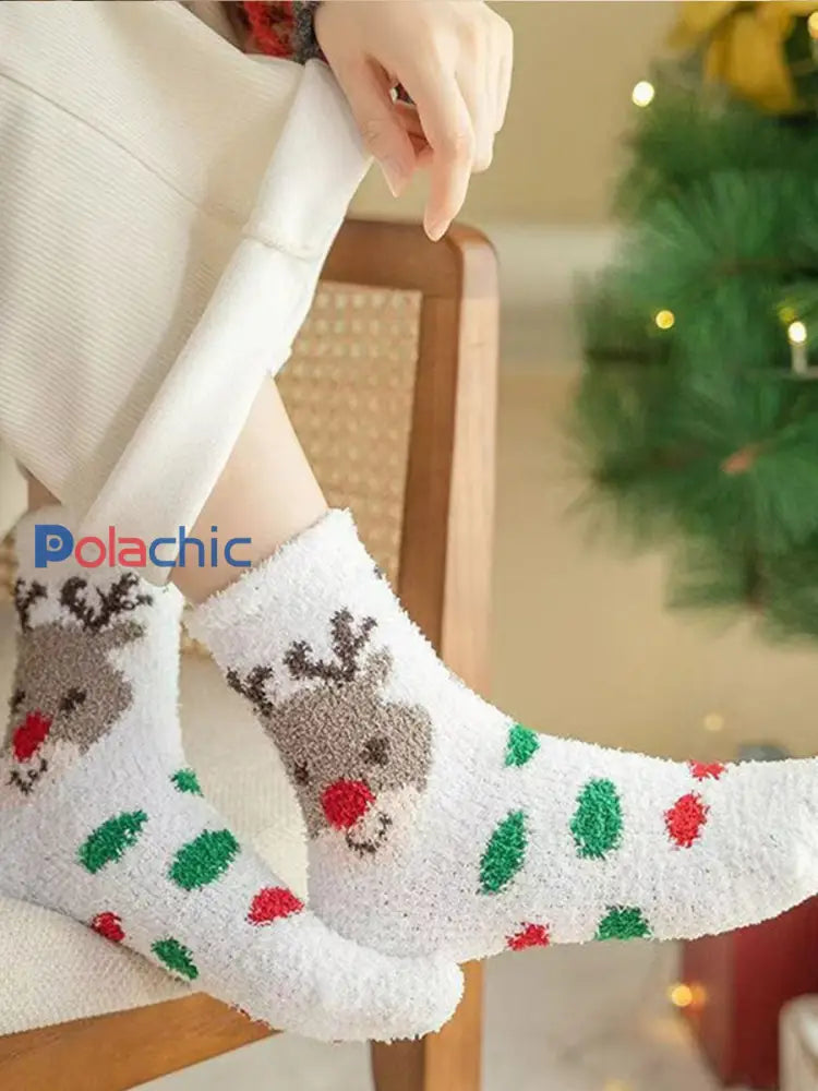 Chaussettes de Noël en peluche unisexe image 3 / UN