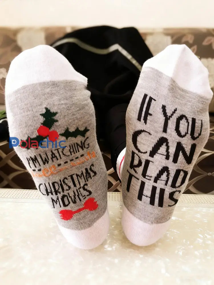Chaussettes de Noël unisexe Blanc / UN