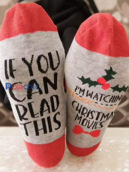 Chaussettes de Noël unisexe Rouge / UN