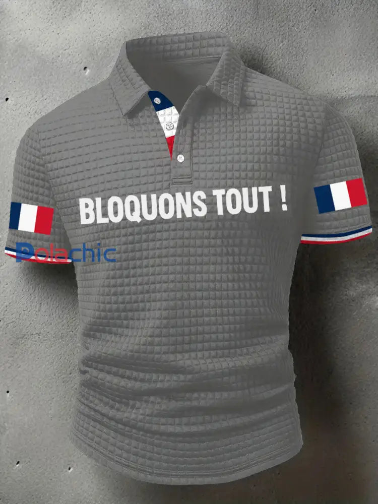 Chemise à imprimé Bloquons tout Homme Gris / S