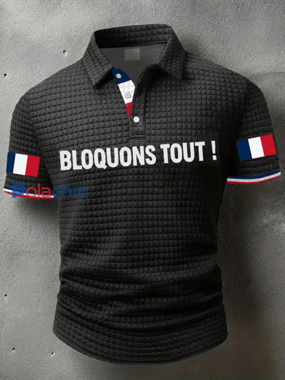 Chemise à imprimé Bloquons tout Homme Noir / S