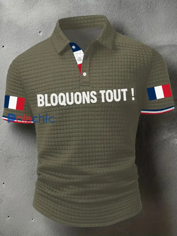 Chemise à imprimé Bloquons tout Homme Vert / S