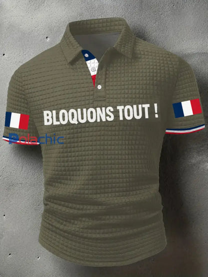 Chemise à imprimé Bloquons tout Homme Vert / S