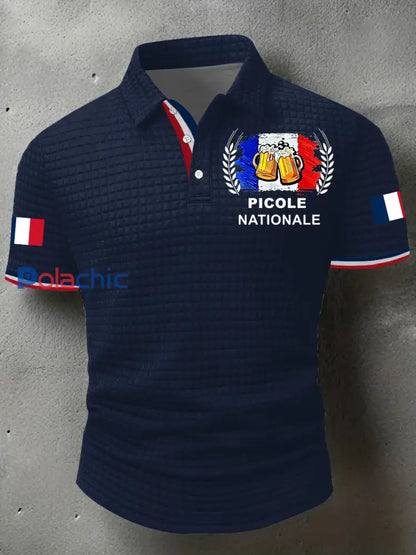 Chemise à manches courtes Picole Natioale Homme Bleu Marine / S