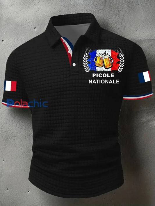 Chemise à manches courtes Picole Natioale Homme Noir / S